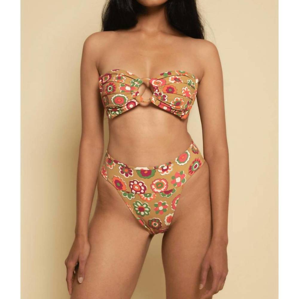 NEW MONTCE tori ties bandeau bikini top in mazzy floral